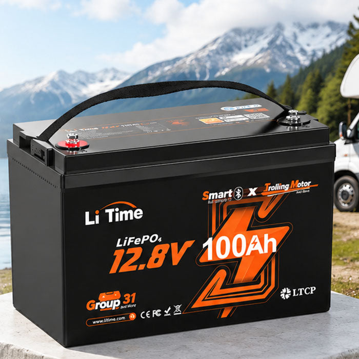 ⭐ Mini Bluetooth LiFePO4 Lithium Battery – Smart Deep Cycle Power Solution for RV, Marine, Truck & Off-Grid Solar Systems