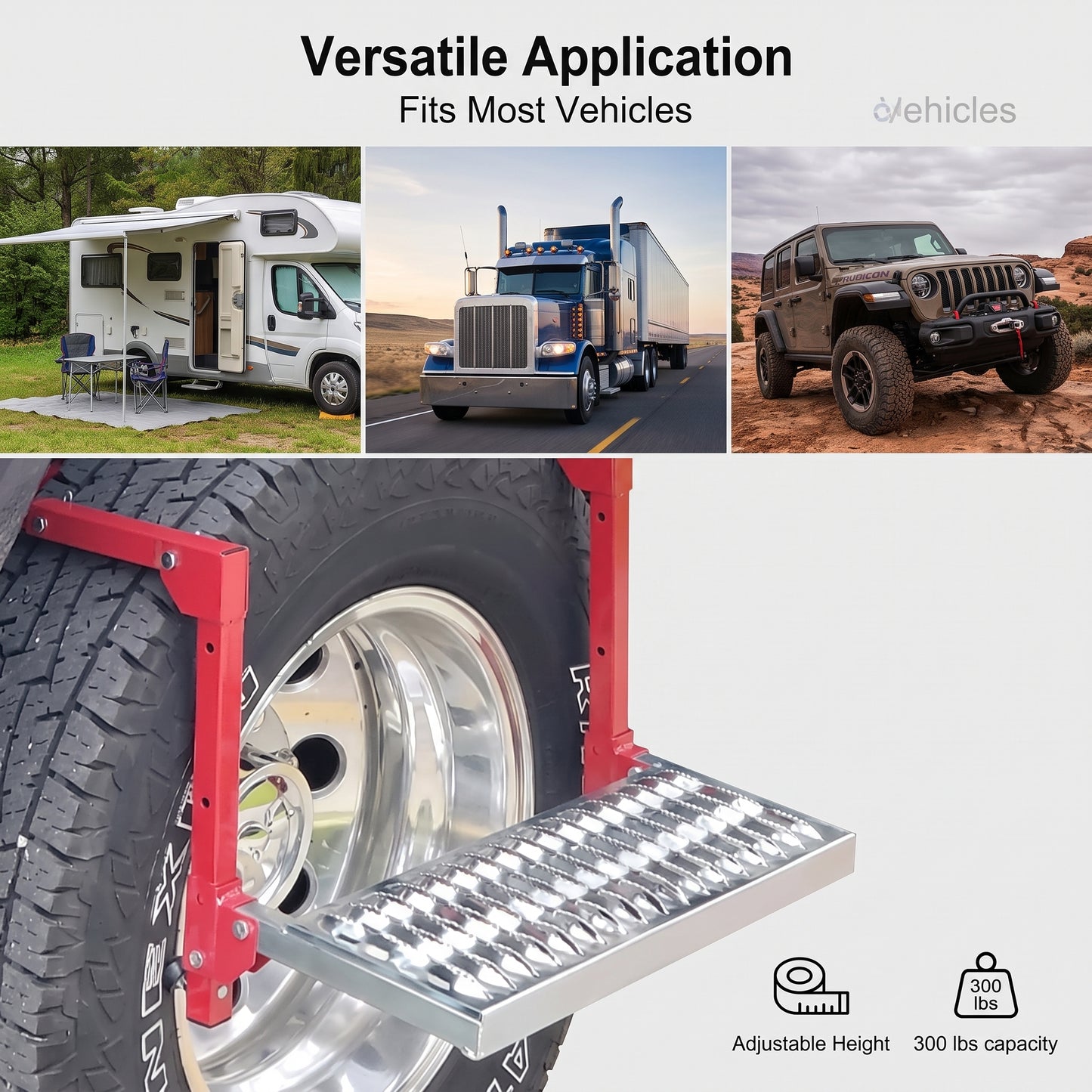 Heavy Duty Folding Tire Step