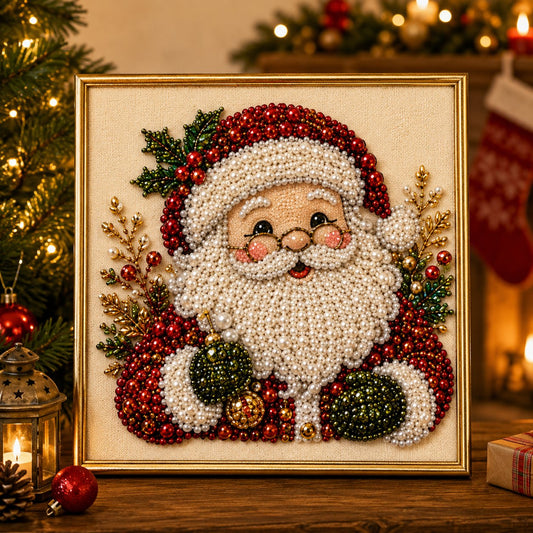 🧘Relaxing & Beginner-Friendly - 🎨💎DIY Christmas Pearl Diamond Painting Art Kit