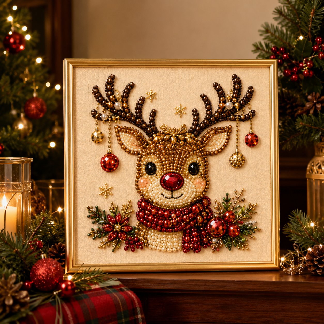 🧘Relaxing & Beginner-Friendly - 🎨💎DIY Christmas Pearl Diamond Painting Art Kit