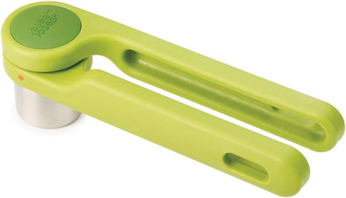 Potato masher, ergonomically designed, with a twist-action manual mechanism, made of stainless steel, suitable for making mashed potatoes and vegetable purées, stainless steel
