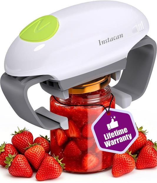 Higher Torque and One Touch Electric Jar Opener Easy Remove Almost Size Lid with Auto-Off, Powerful Bottle Opener for Arthritic Hands, Automatic Jar Opener for Weak Hands and Seniors
