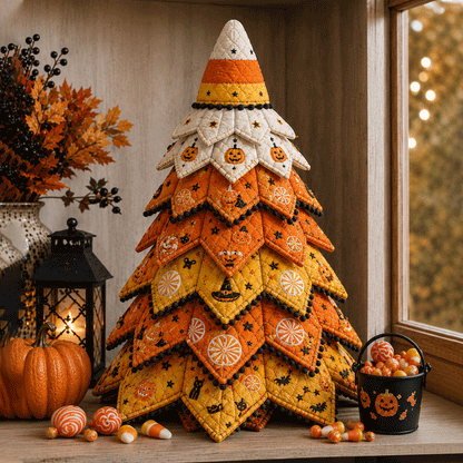 🔥Last Day 49% OFF - 🎃 DIY Halloween Quilted Fabric Tree Kit