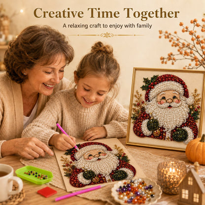🧘Relaxing & Beginner-Friendly - 🎨💎DIY Christmas Pearl Diamond Painting Art Kit